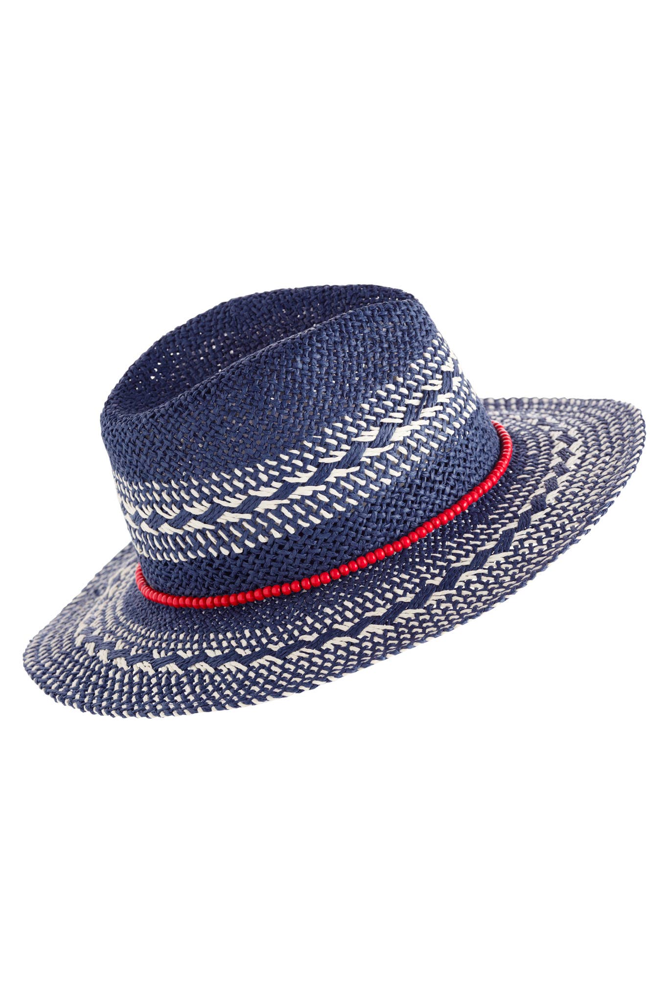 Womens Sun Hat - Navy and White