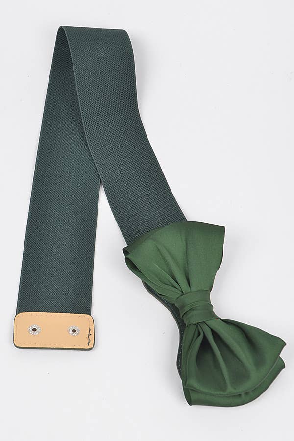 Elastic Ribbon Belt: Black