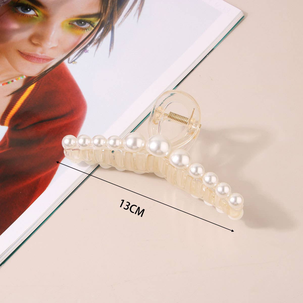 Pearl Acrylic Hair Claw Clip