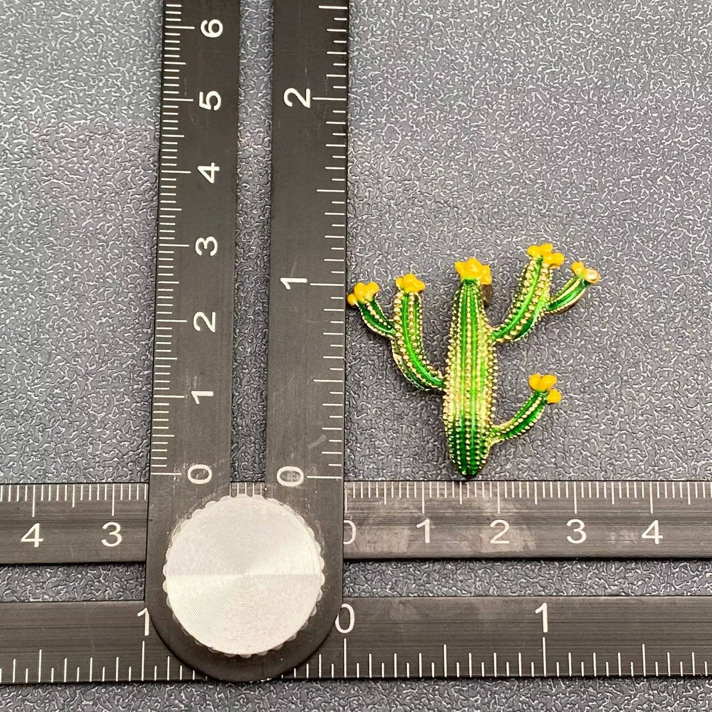 Enamel Cactus Brooch