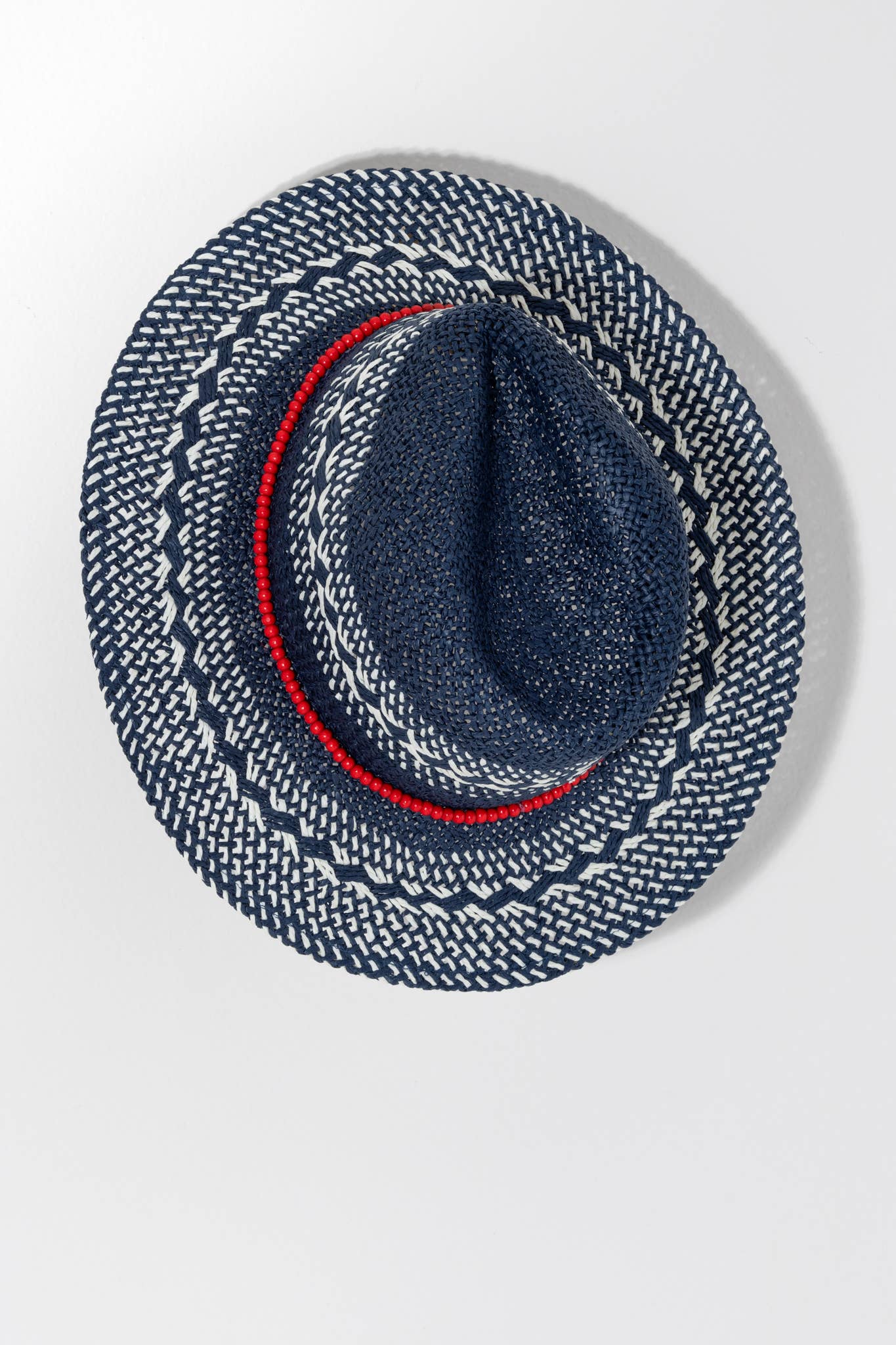 Womens Sun Hat - Navy and White