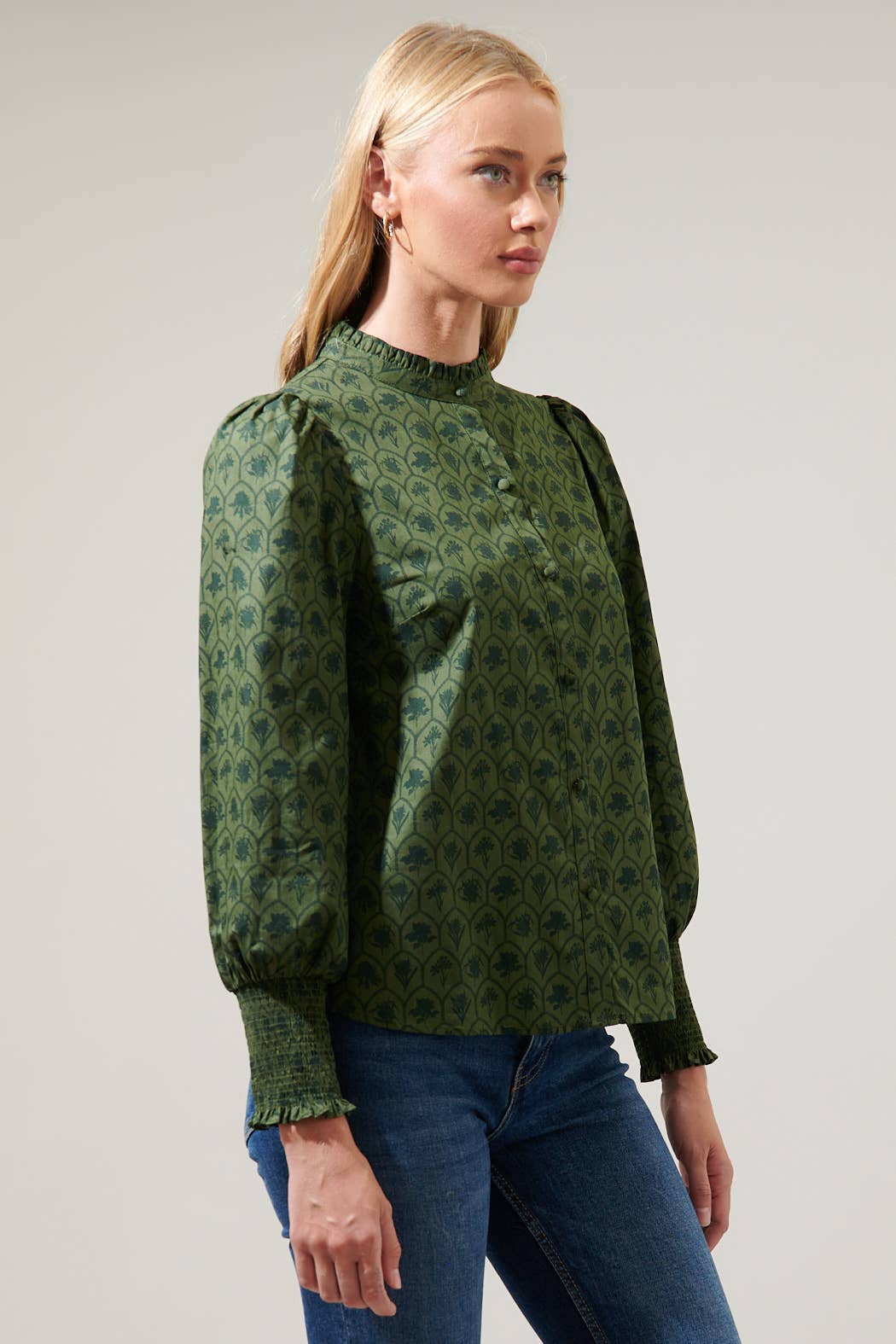 Sasha Floral Button Down Blouse