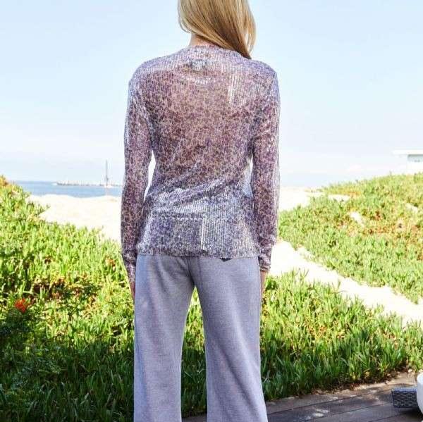 Aerin Sequin Top, Lavender