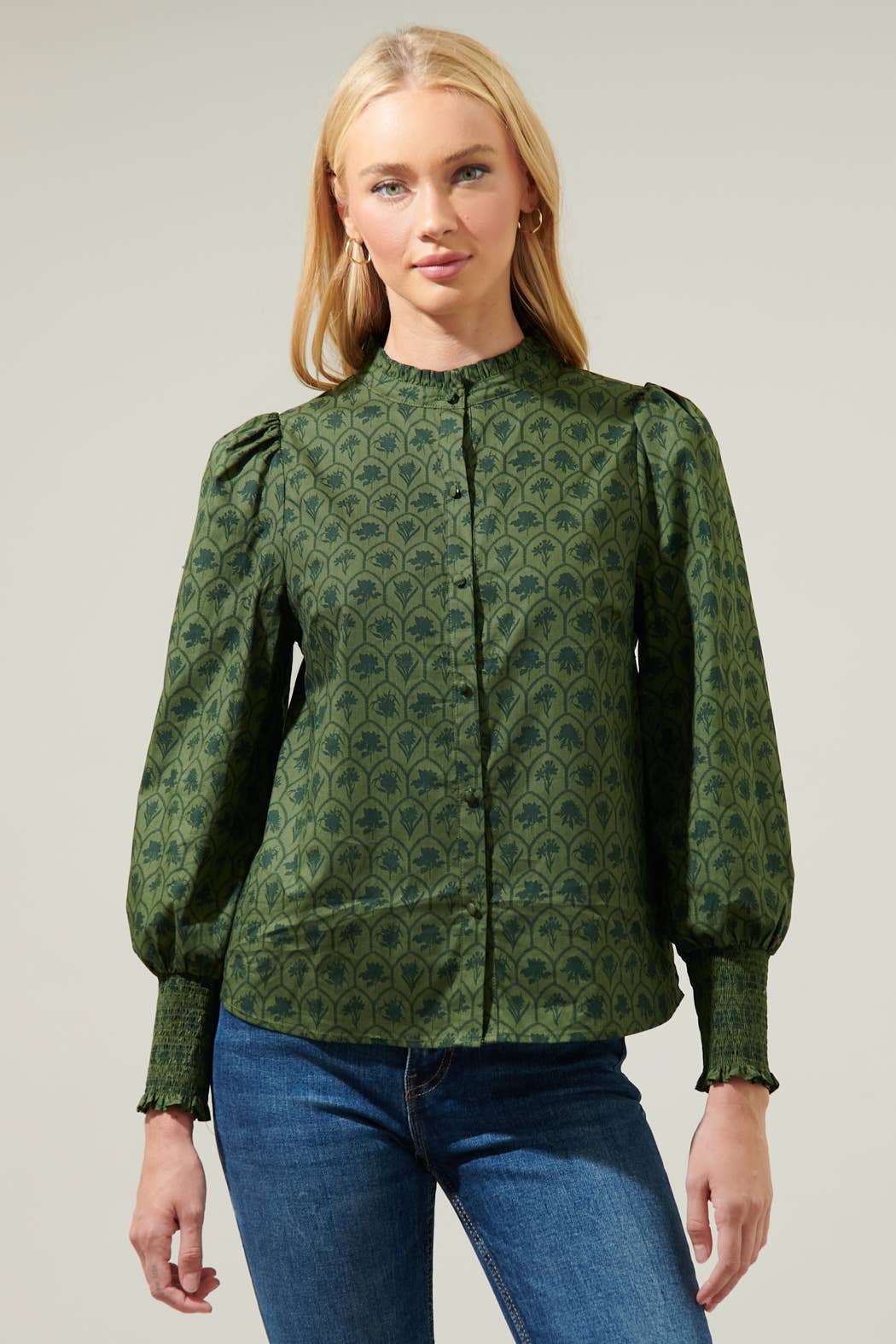 Sasha Floral Button Down Blouse