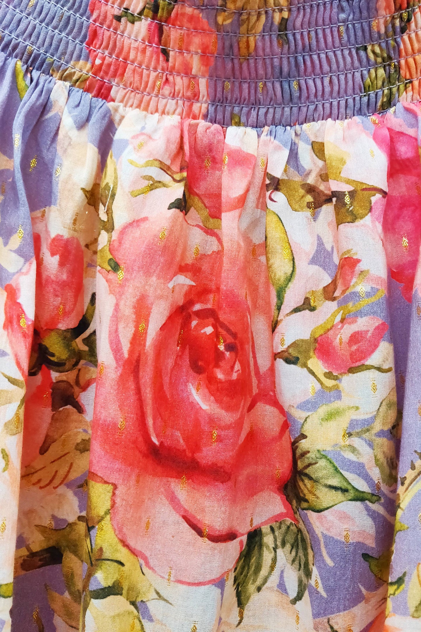 Off Shoulder Floral Blouse