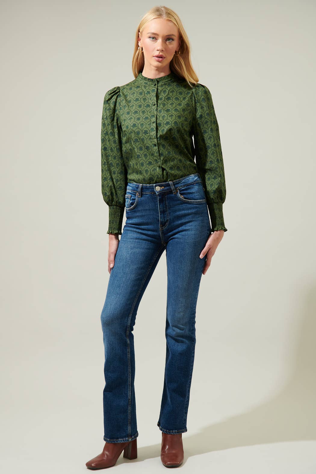 Sasha Floral Button Down Blouse