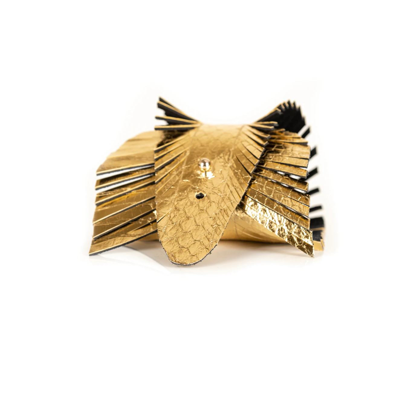 Gold Snake Embossed Wrap Cuff Bracelet
