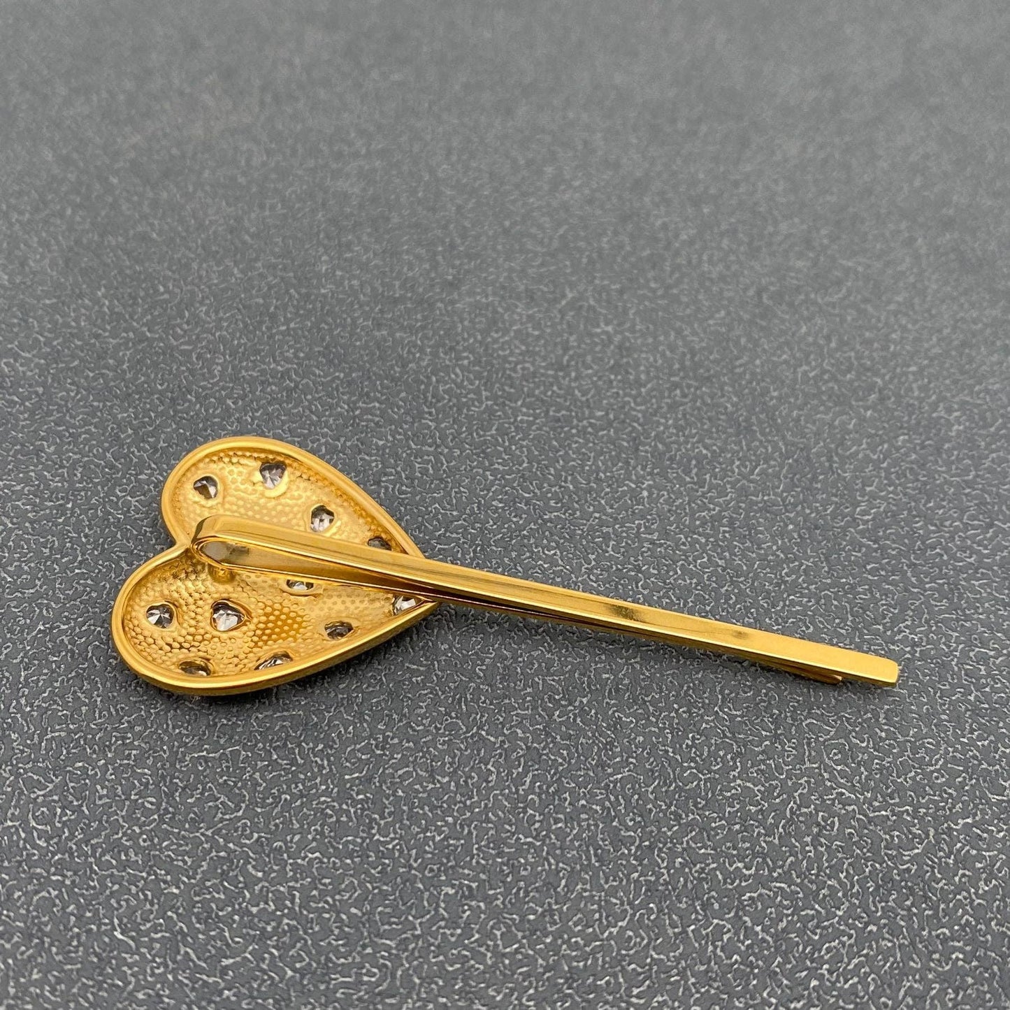 Gold Hair Pin - Heart