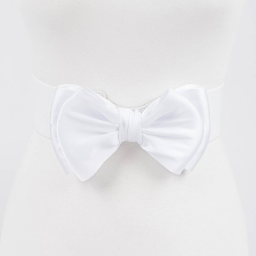 Elastic Ribbon Belt: Black