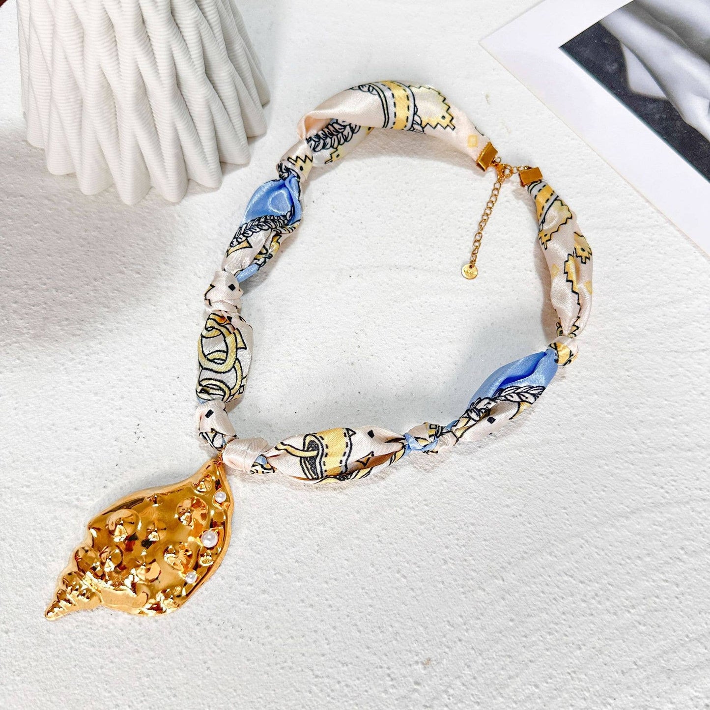 Luxury Seashell Heart Pendant Necklace for Women_CWAJE05616: GOLD1 / (OS) 1