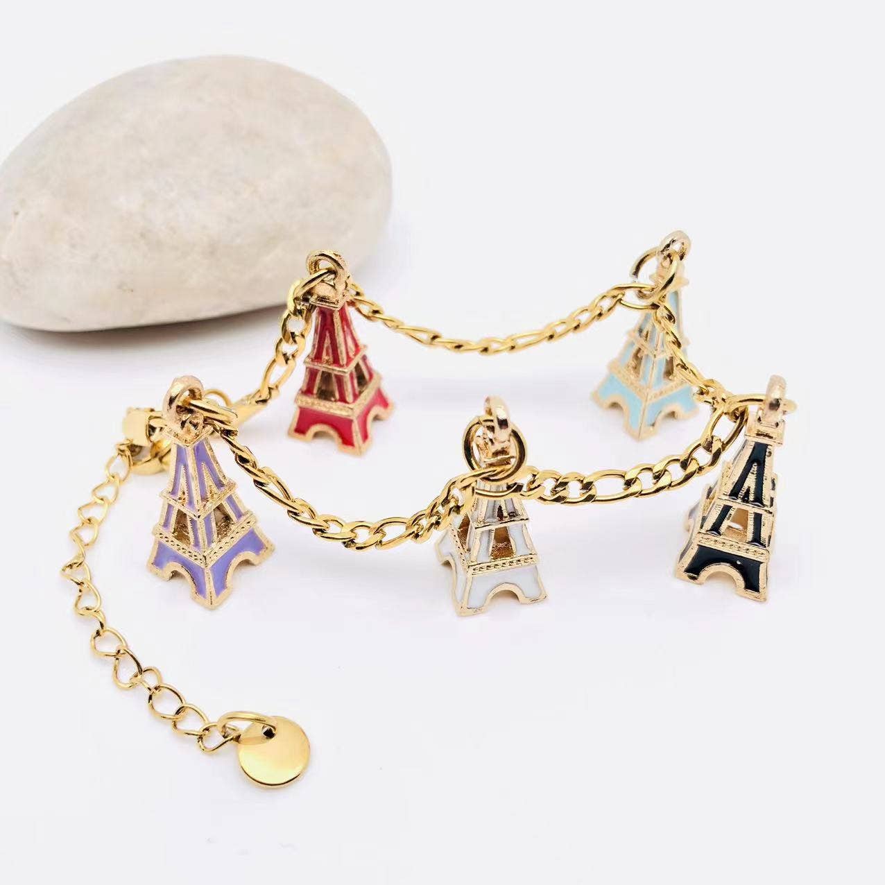 Eiffel Tower Charm Bracelet