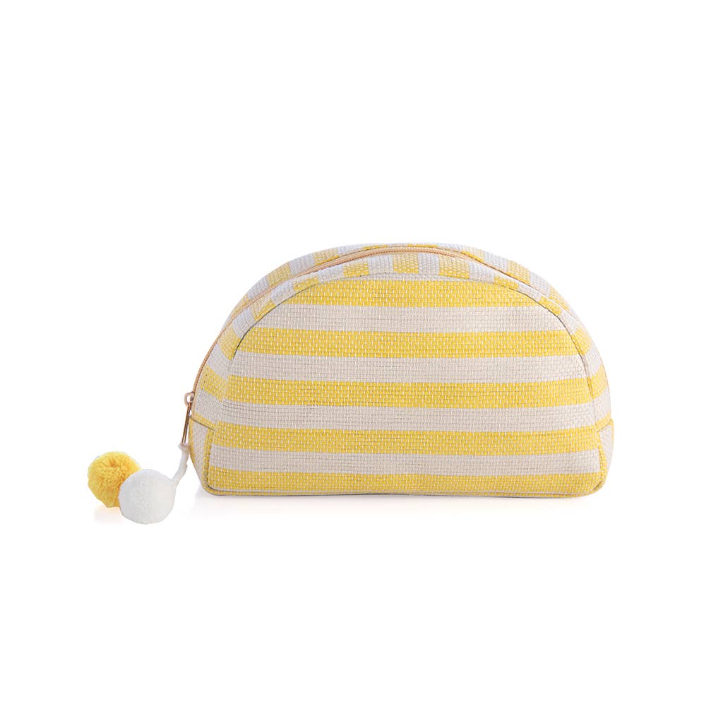 Zoe Zip Pouch, Lemon Stripe