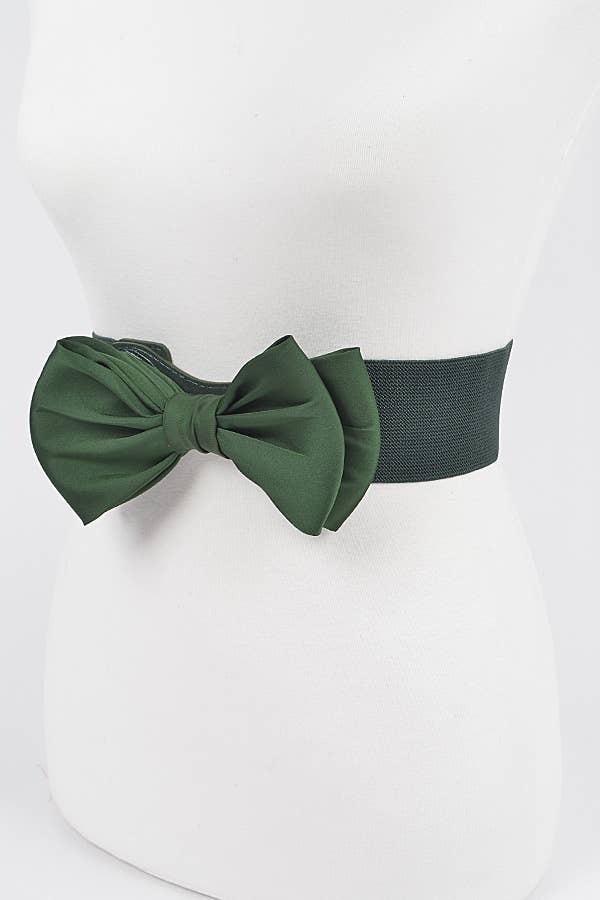 Elastic Ribbon Belt: Black