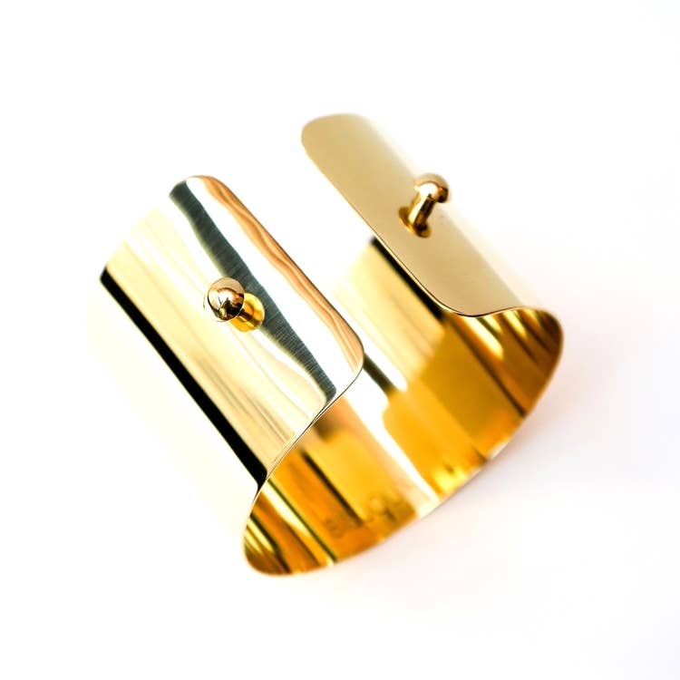 Brass cuff with stud detail