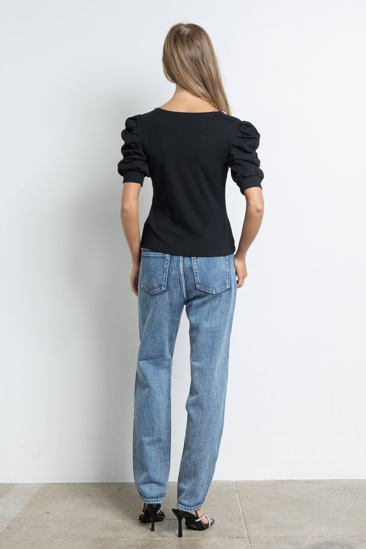 Pearl & Rhinestone Embellished Top