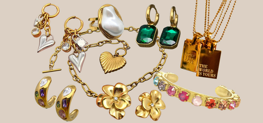 Christmas gifts for her including necklaces, earrings, a ring, and bracelet from JuJu Loves