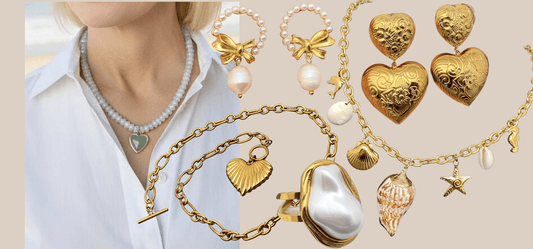 The Nancy Meyers Edit including necklaces, earrings, and a ring from JuJu Loves