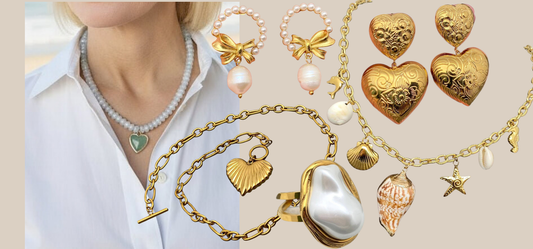 The Nancy Meyers Edit including necklaces, earrings, and a ring from JuJu Loves