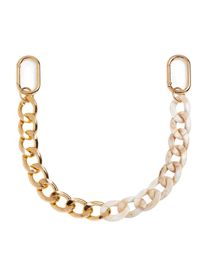 CHAIN BAG CHARM: BROWN