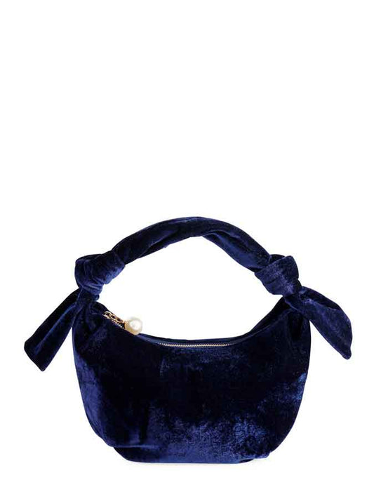 BECCA KNOTTED TOP HANDLE BAG: MIDNIGHT
