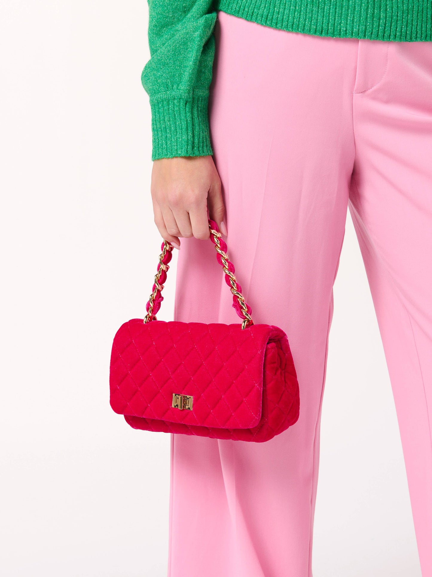 EVELYN SHOULDER BAG: MAGENTA