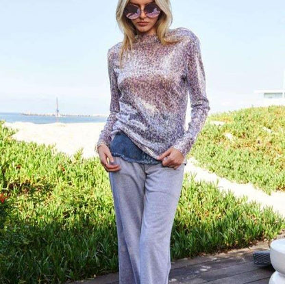 Aerin Sequin Top, Lavender
