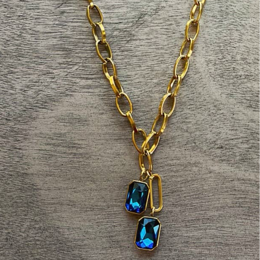 Gemma Necklace, Sapphire