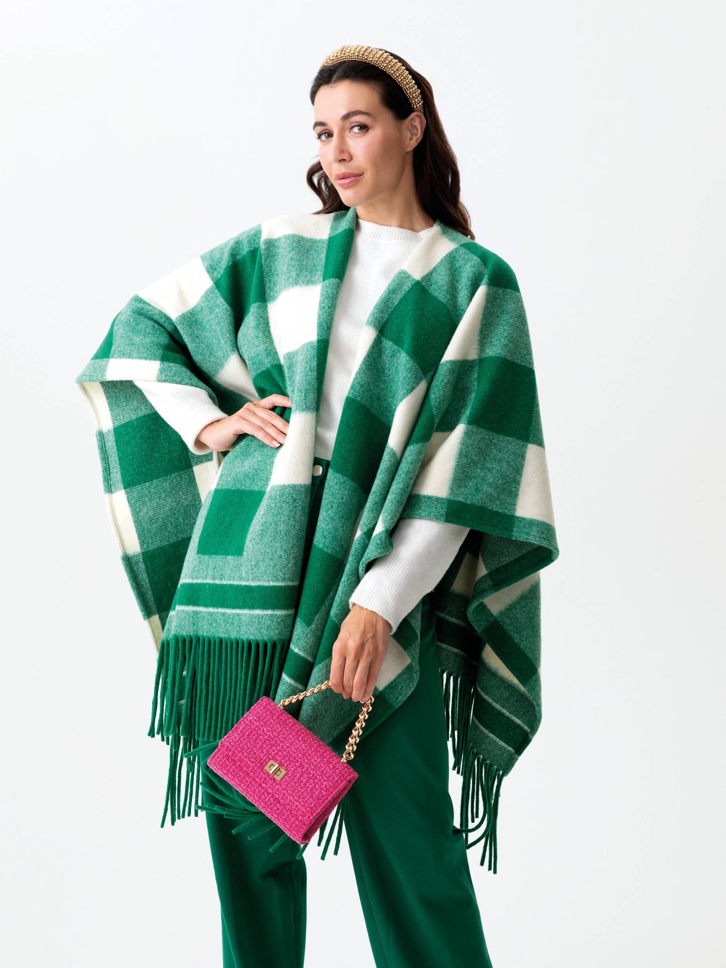 Green Clutch Purse - Tweed