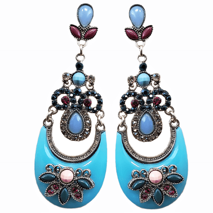 Enamel & Crystal Earrings