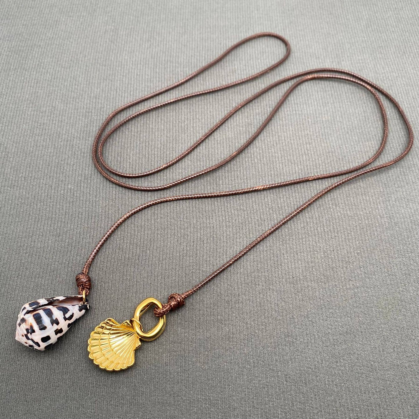 Shell Charm 18K Gold Plated Stainless Steel Necklace - FGS