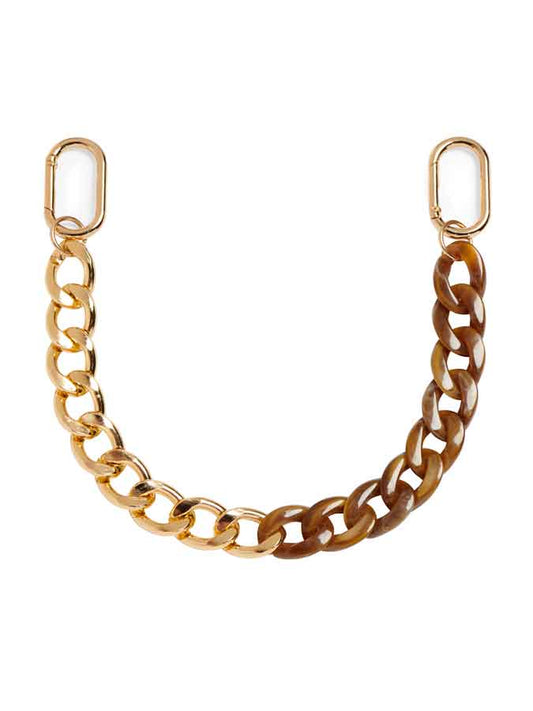 CHAIN BAG CHARM: BROWN