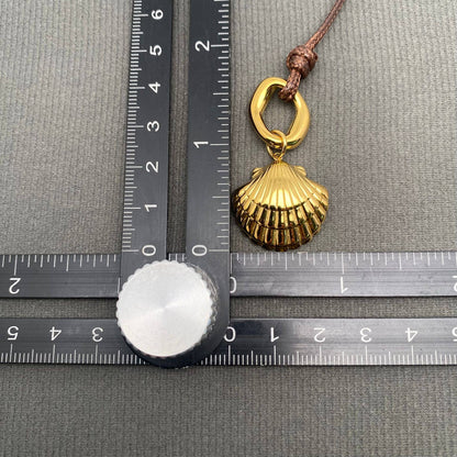 Shell Charm 18K Gold Plated Stainless Steel Necklace - FGS