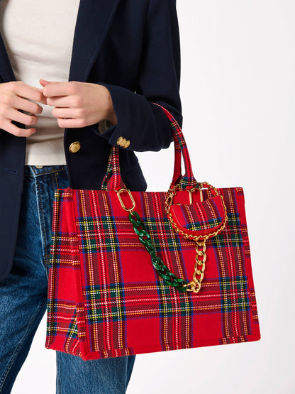 CHAIN BAG CHARM: BROWN