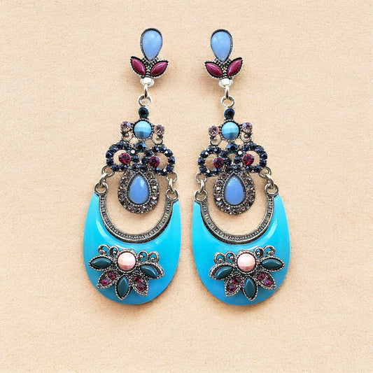 Enamel & Crystal Earrings
