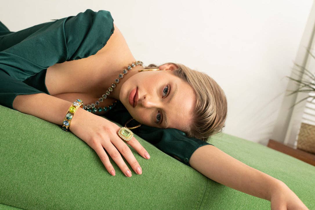 Keira Mixed Blues Cuff
