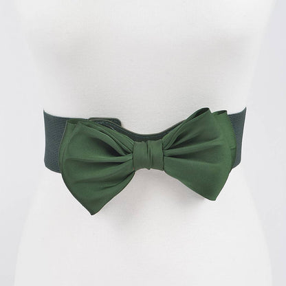 Elastic Ribbon Belt: Black