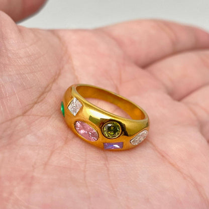 Colorful 18K Gold Ring