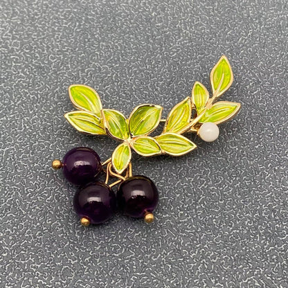 Blueberry Brooch