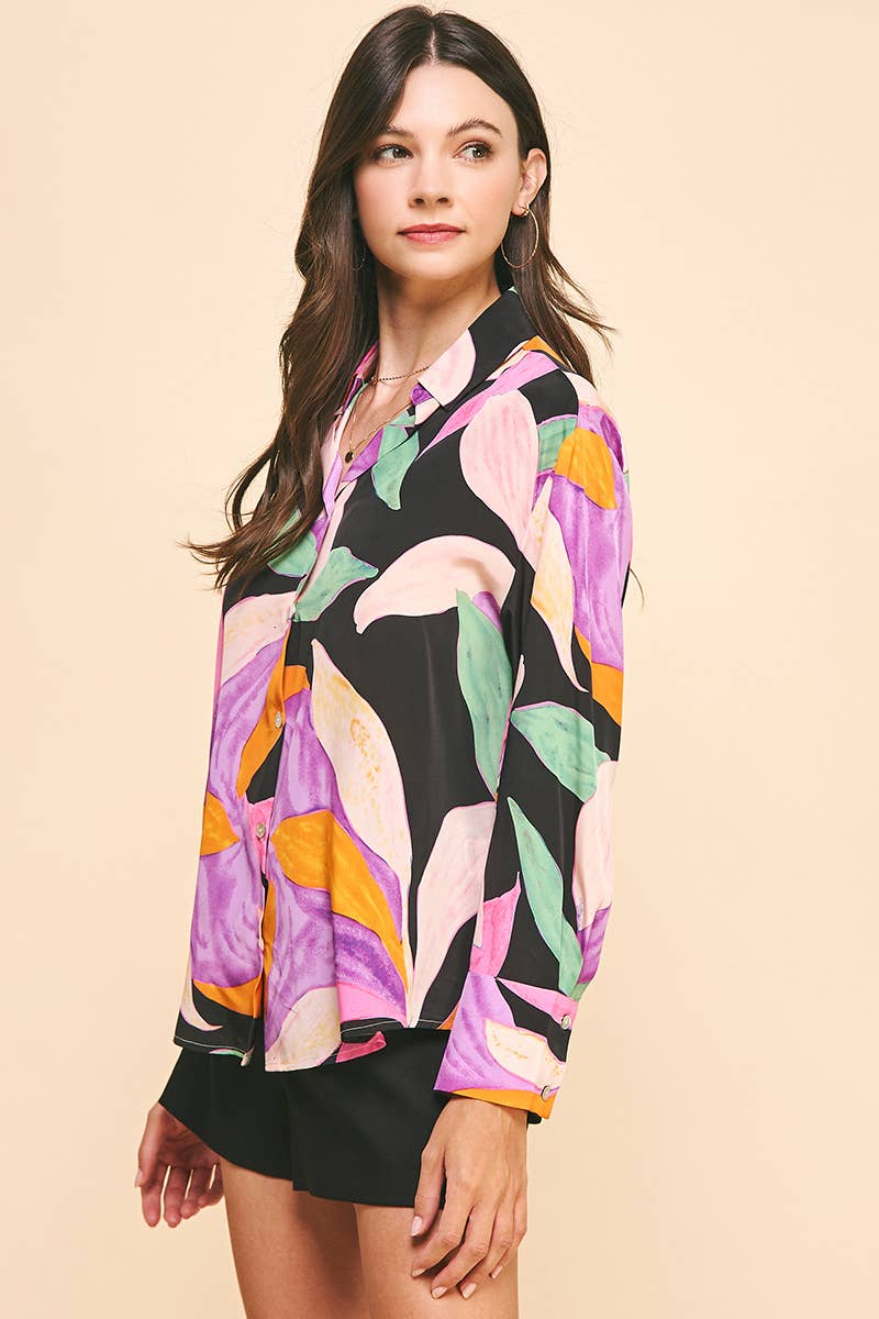 Floral Button Down Blouse
