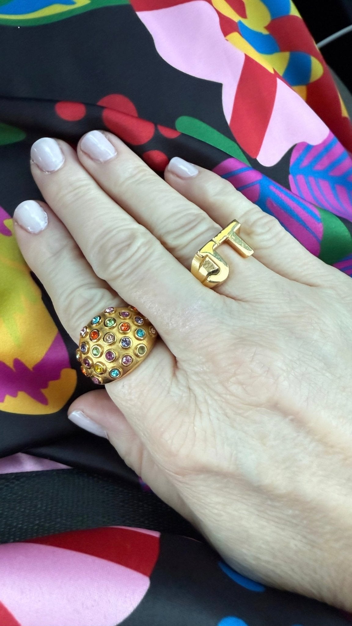 Crystal Dome Cocktail Ring