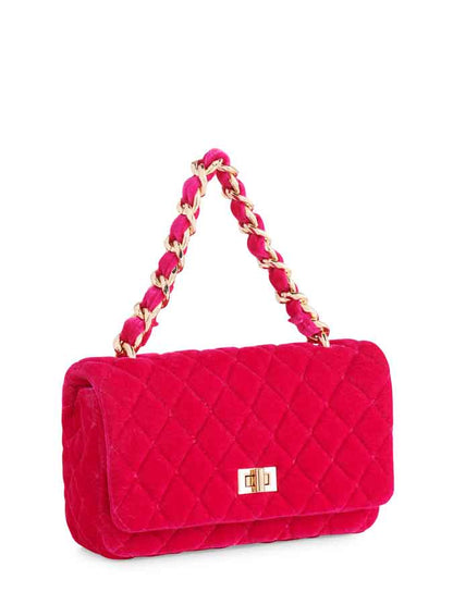 EVELYN SHOULDER BAG: MAGENTA