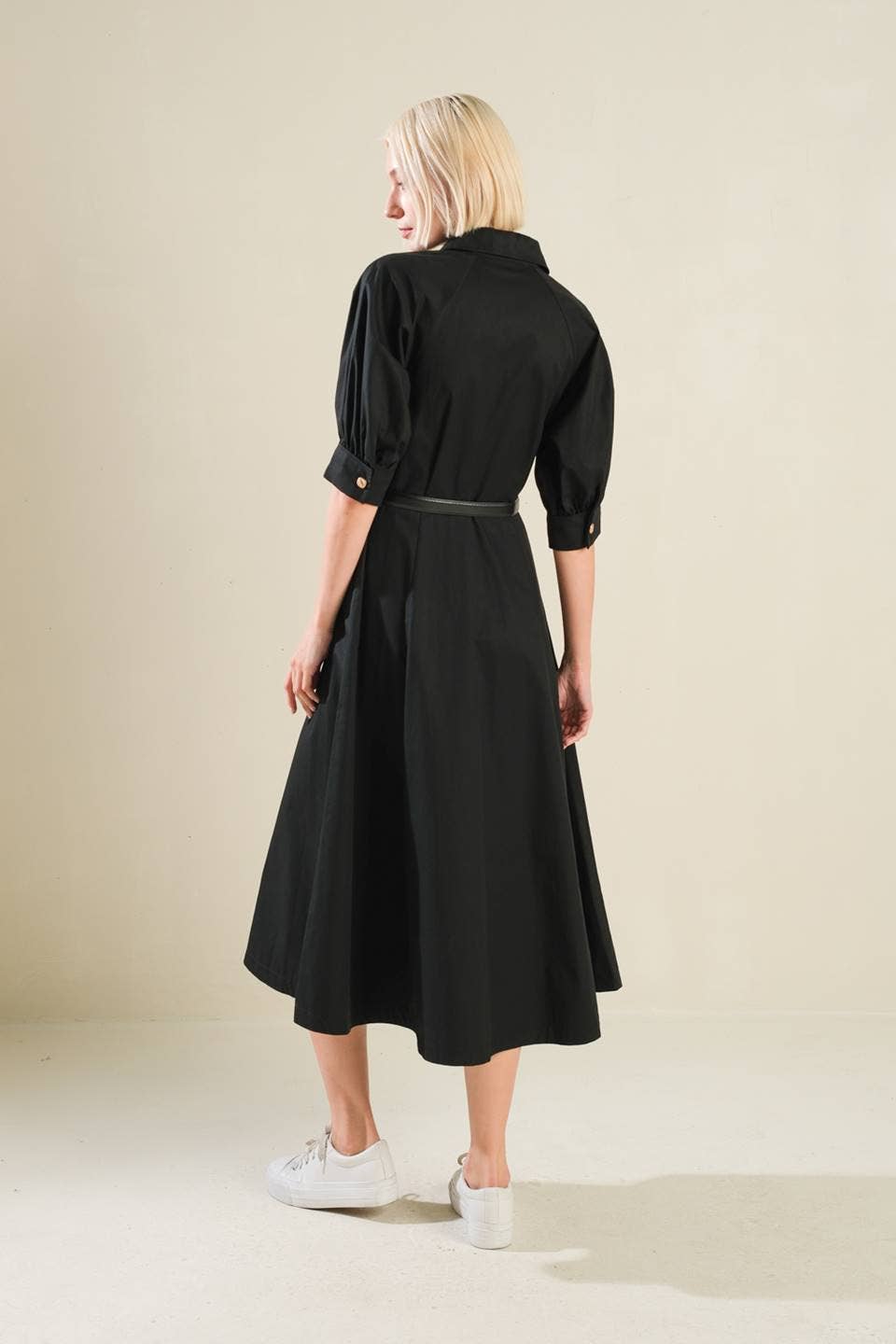 Bridget Midi-Dress, Ebony