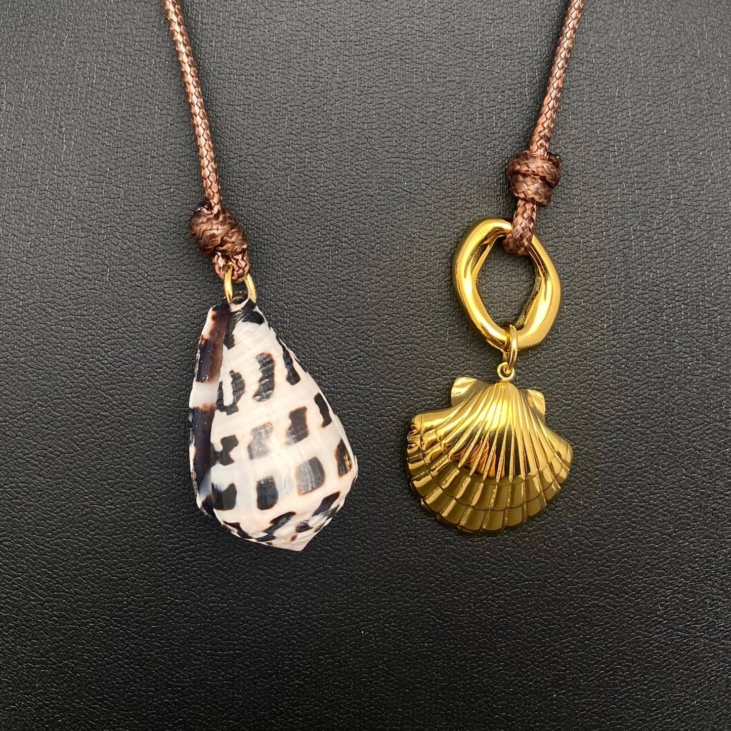 Shell Charm 18K Gold Plated Stainless Steel Necklace - FGS
