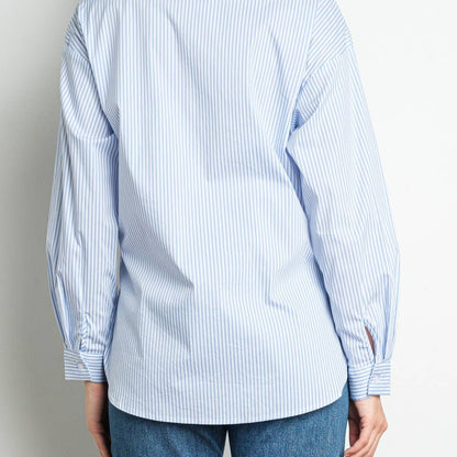 London Sparkle Blouse, Blue Stripe