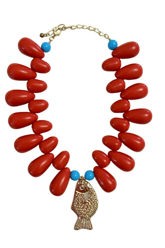Lucky Fish Statement Necklace