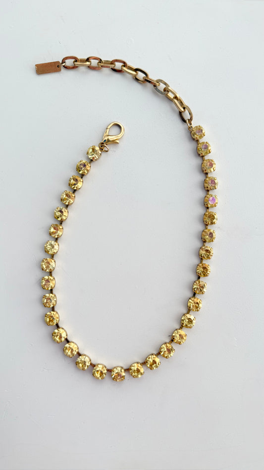 Lemon Chiffon Crystal Necklace