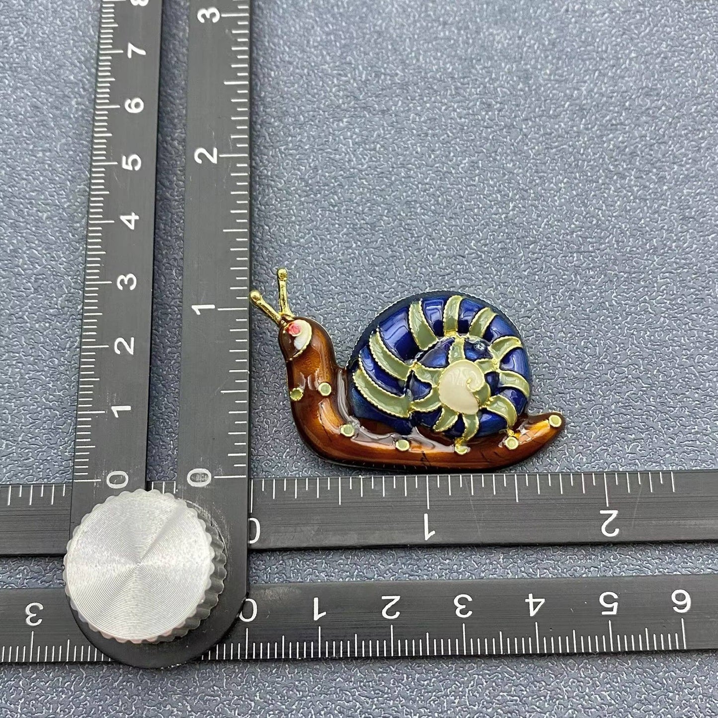 Enamel Snail brooch