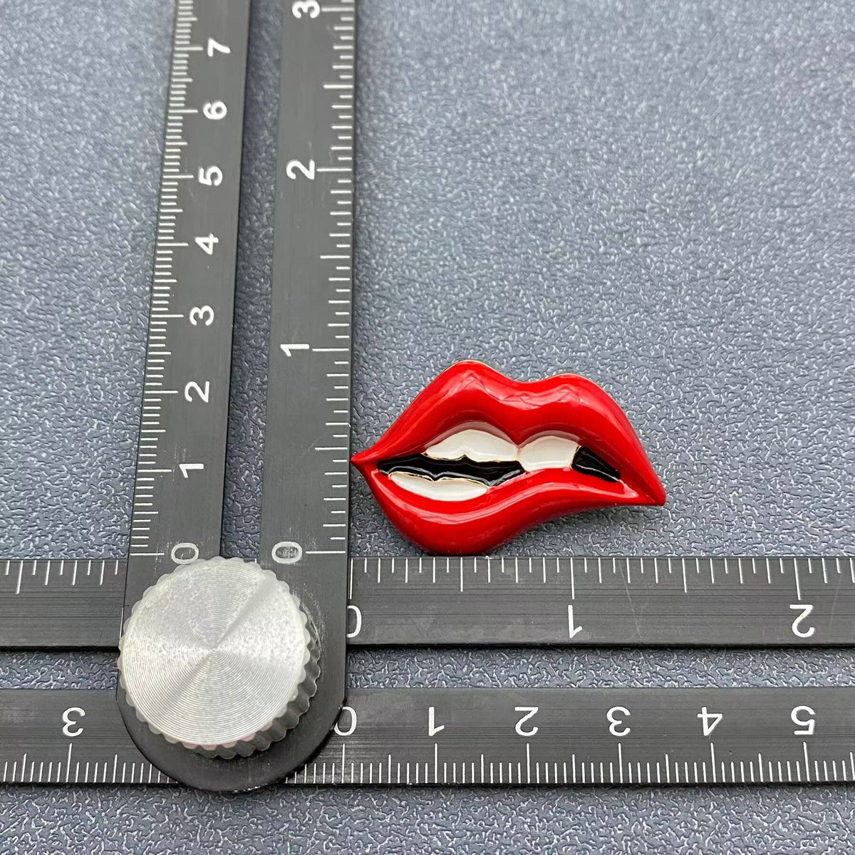 Red Lip Mouth Brooch