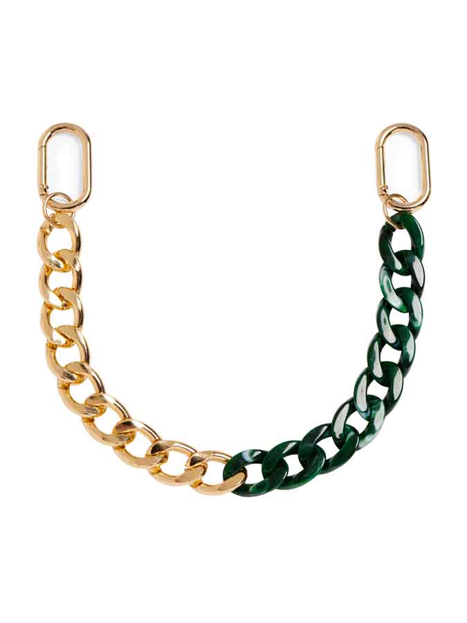 CHAIN BAG CHARM: BROWN