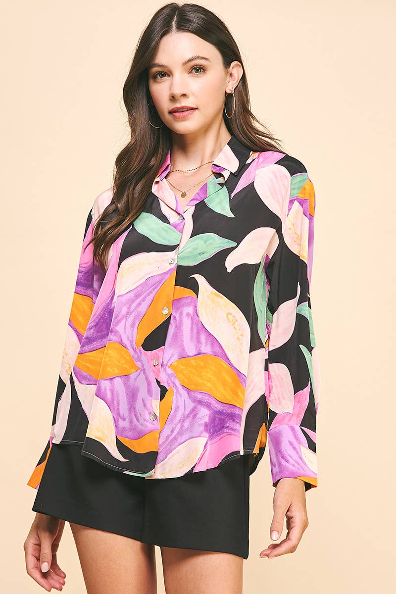 Floral Button Down Blouse